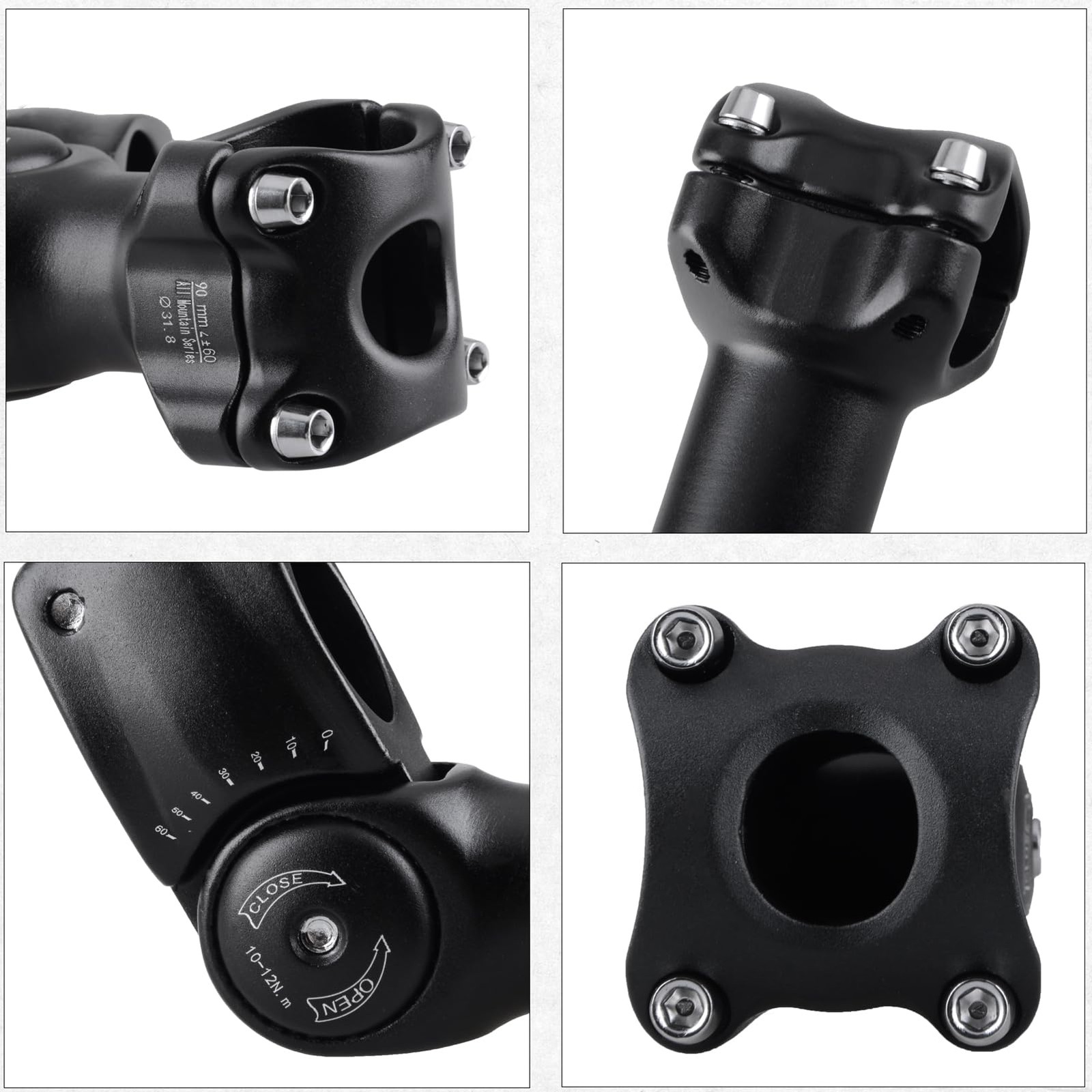 Azarxis 31.8mm Stem 90mm A – 【60°】 31,8 x 110 mm, #01 60° – 31.8 x 110mm