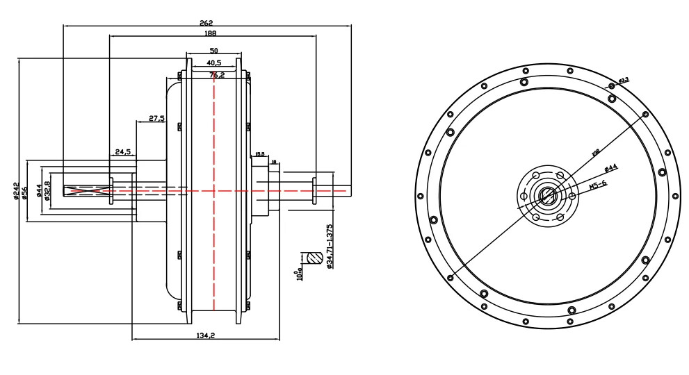 20/24/26inch*4.0 72V 5000W 170/190mm Dropout Hub Motor for E-bike Conversion Kit