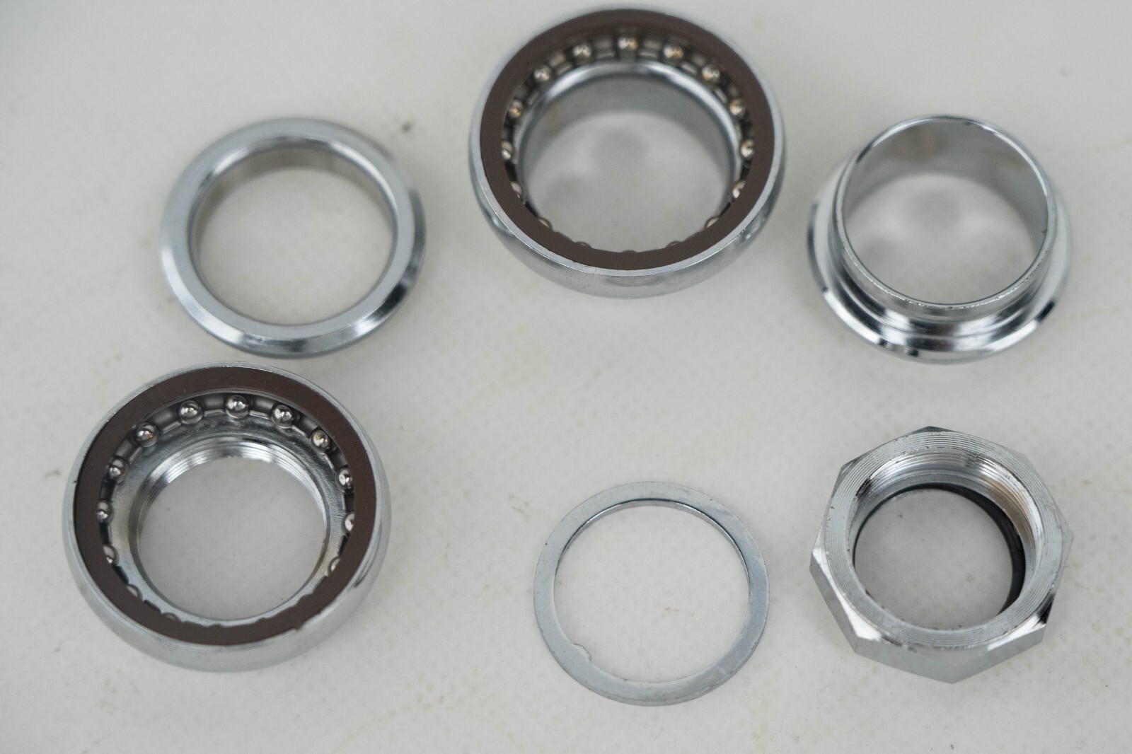 NOS TANGE CHROMED STEEL 1″ INCH HEADSET VINTAGE THREADED THREAD ME-SI