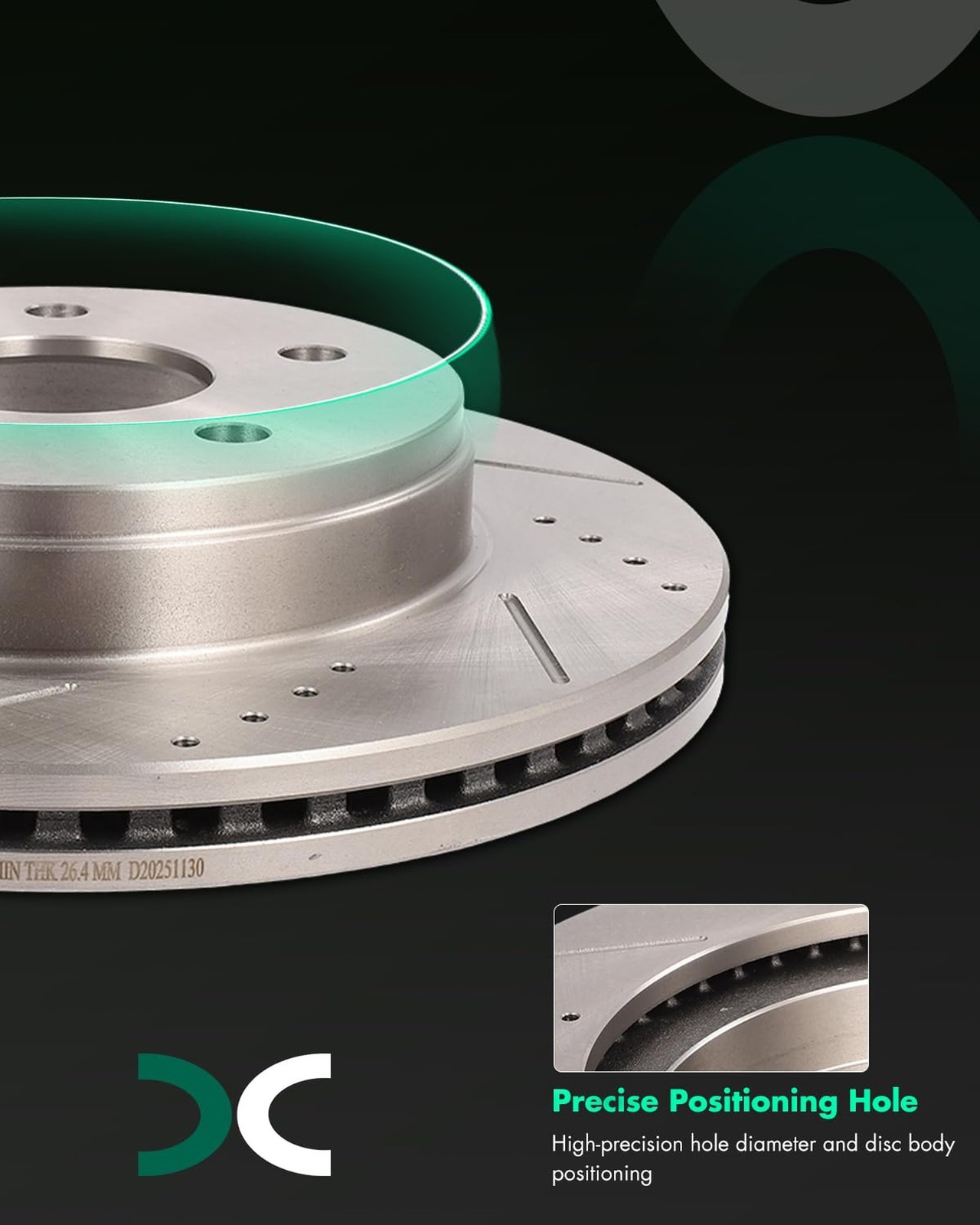 SCITOO Disc Brake Rotors Kits Front 13.23″ Rotors Replacement For Chrysler Fo…