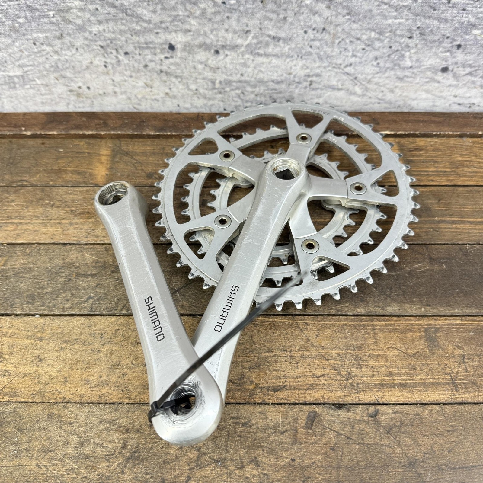 Vintage Shimano 600 FC-6206 Crank Set 170 Biopace Triple 48 38 28 110 Chainrings