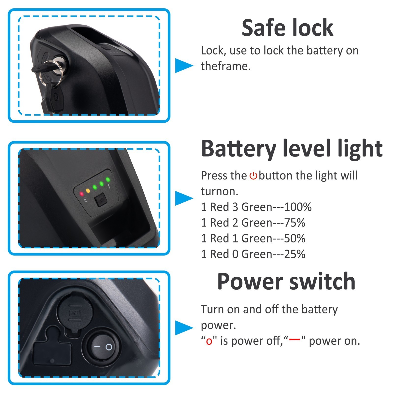 Hailong 36V/48V/52V 10ah/15ah/20ah electric bicycle battery for 2000W Motors