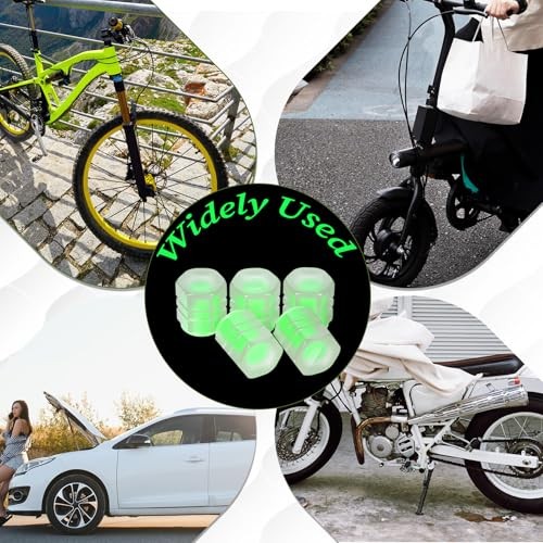 Glow in The Dark Tire Valve Caps, 20 Pcs Upgraded Version Fluorescent Car Tire
