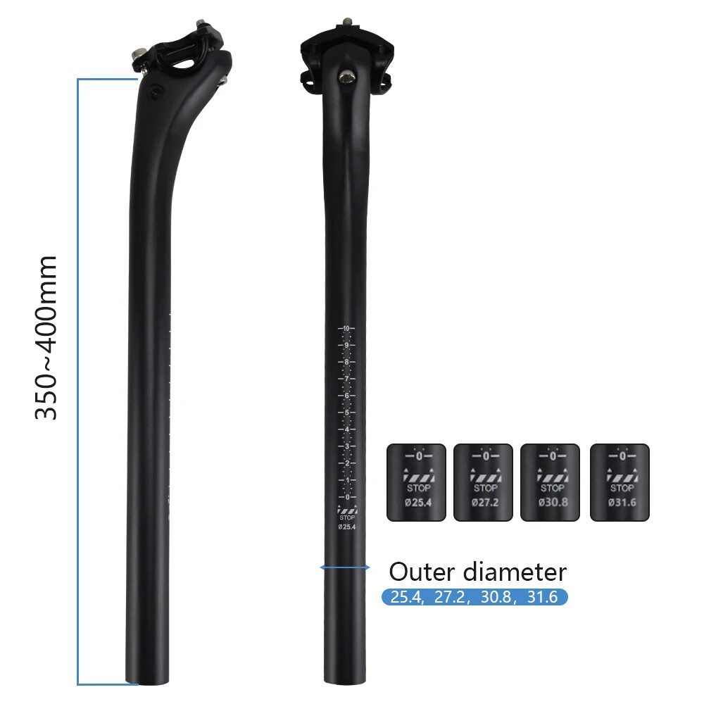 Carbon Offset 25mm Road Bike Seatpost 25.4/27.2/30.8/31.6mm MTB Bicycle Seatpost