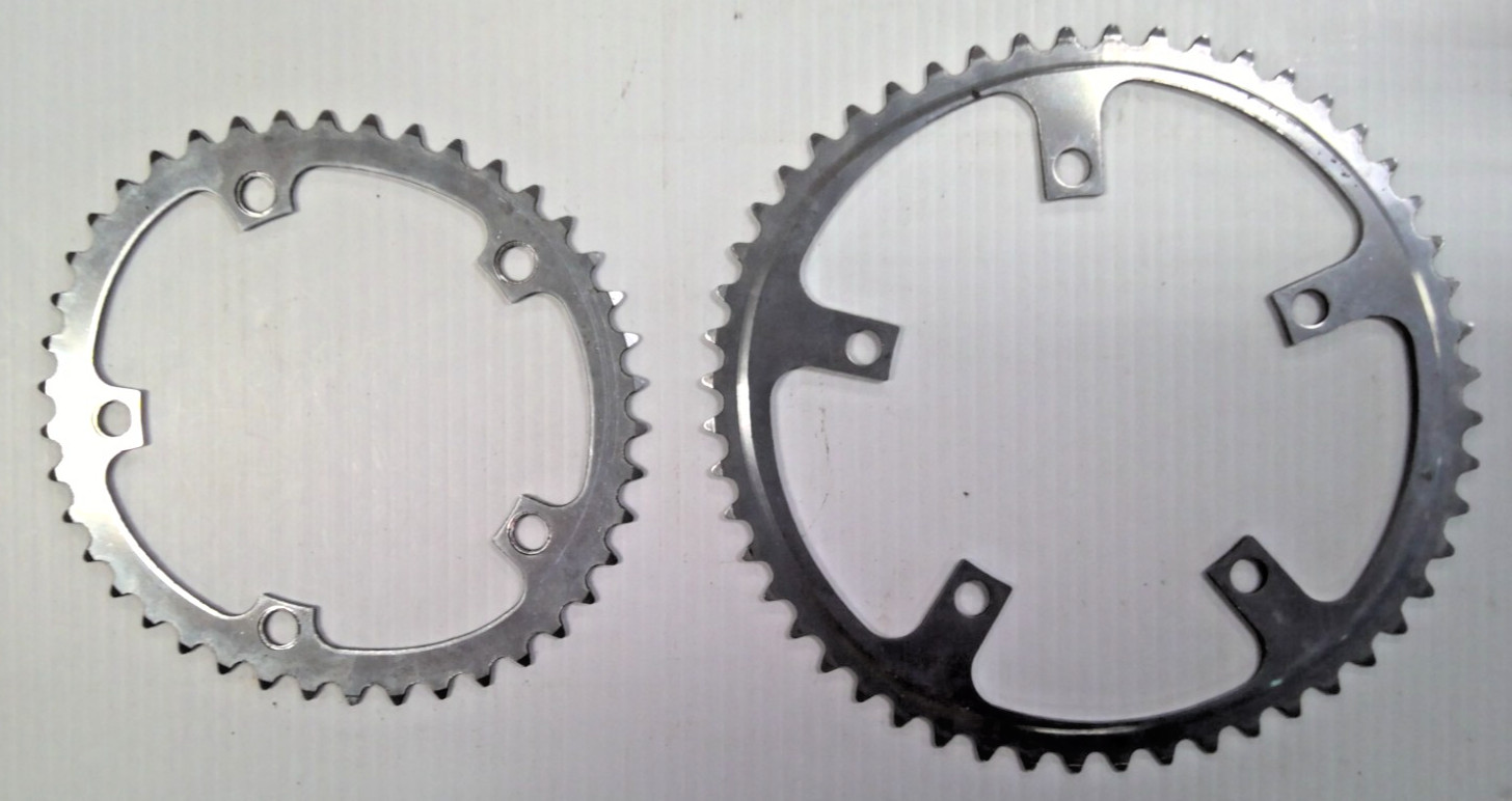 NEW SR SAKAE SR-214 52T and SR-272 «250» 42T Chainring Set 130MM BCD 5-ARM NOS