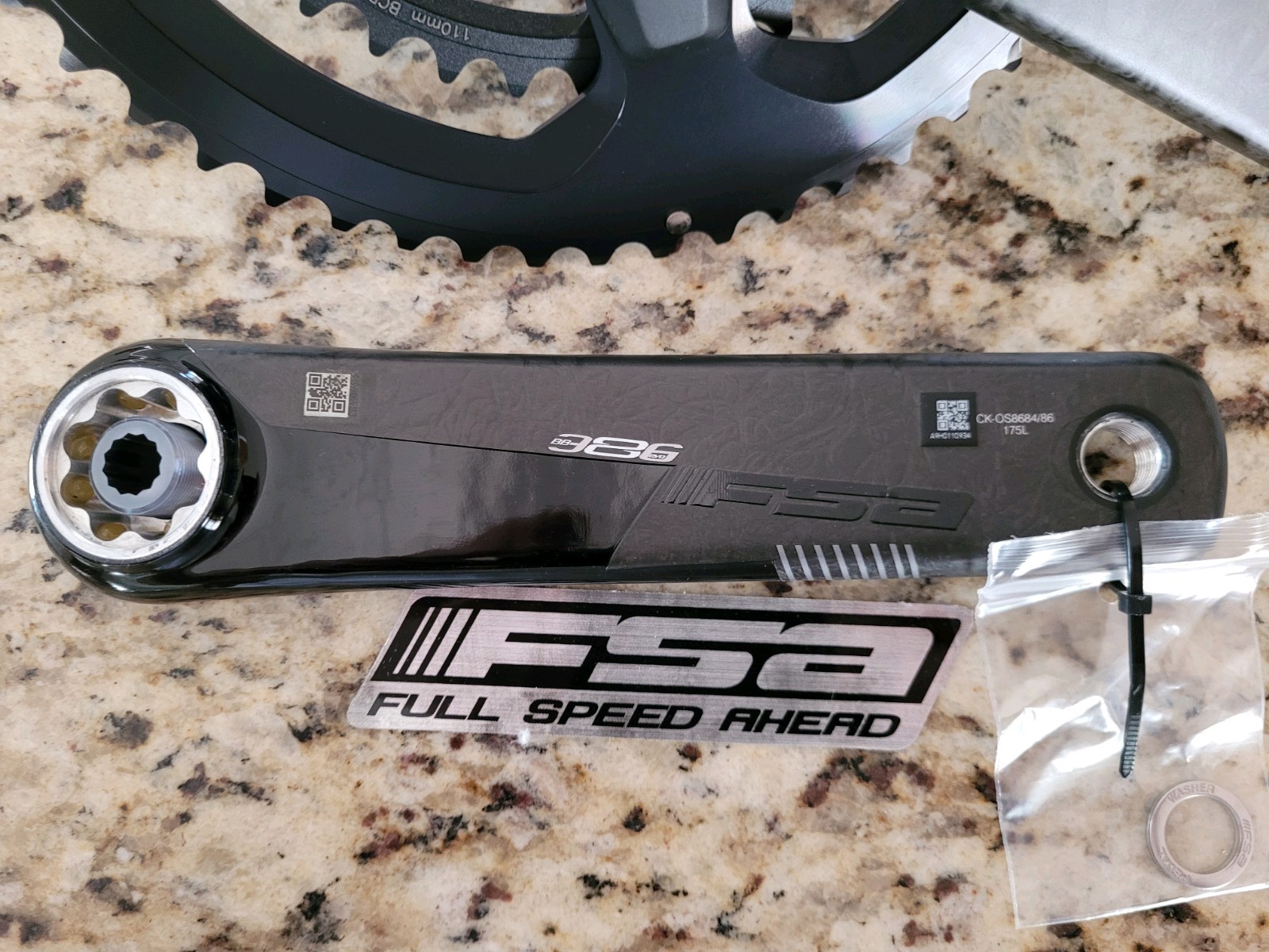 FSA SL-K Light ABS 52/36T 2×11 Speed 386EVO Carbon Crankset W/ BB386 to BB86 BB