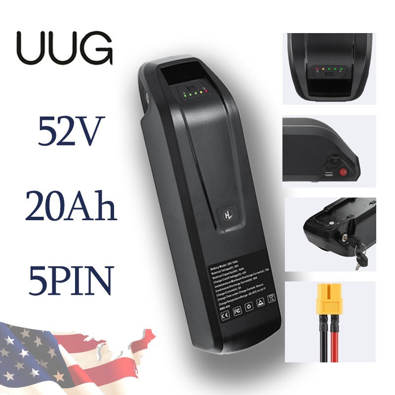 5PIN Hailong 52V Lithium Ebike Battery 52V 20Ah Electric Bike Battery 200W-1500W