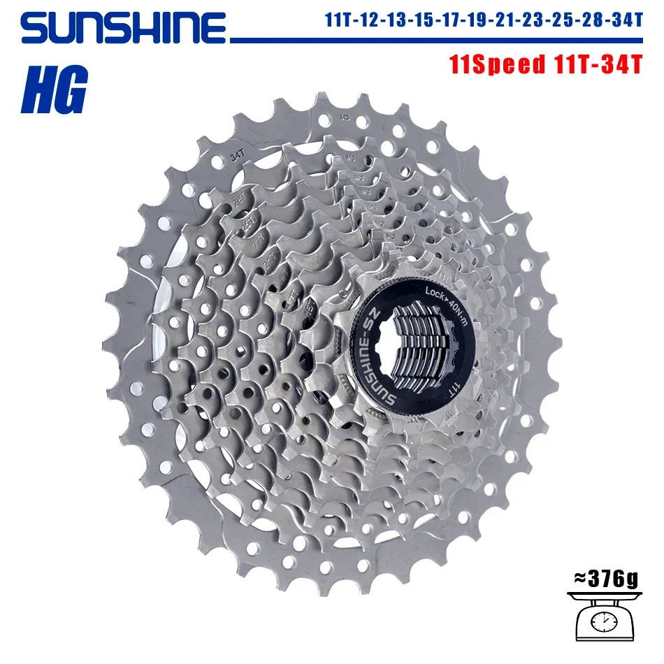 SUNSHINE Road Bike Cassette 8/9/10/11/12 Speed 23/25/28/32/34/36T K7 Cassette 8V