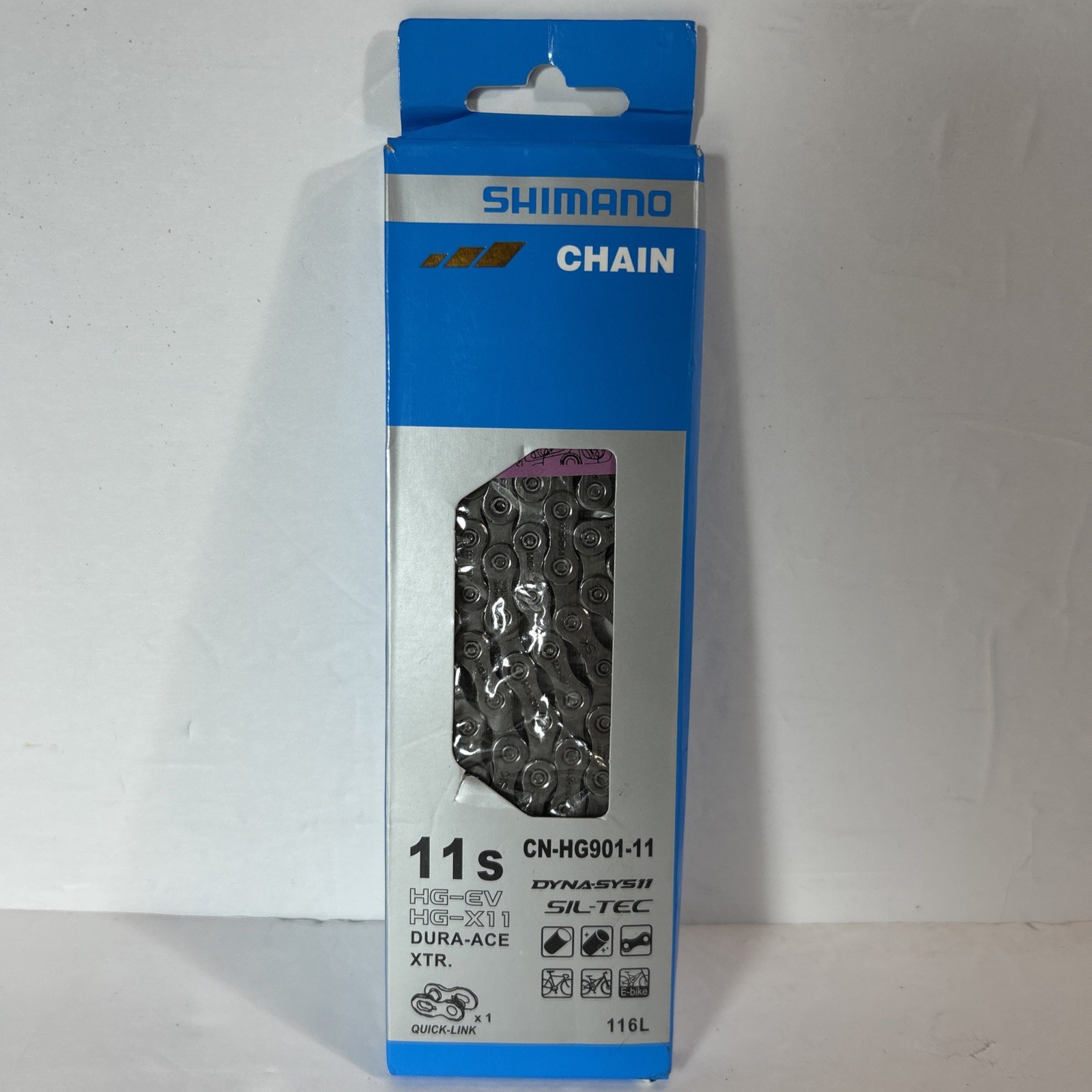 Shimano CN-HG901 11-Speed 116L Hollow-Pin Dura-Ace / XTR Bike Chain + Quick-Link