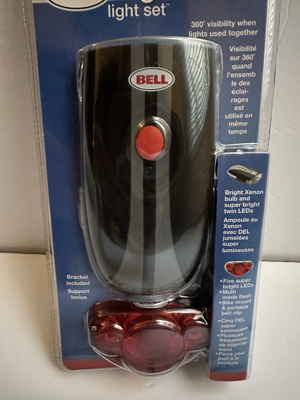 Bell Night Trail Bicycle Head Tail Light Set Xenon Bulb LED 360 Bike Visibility