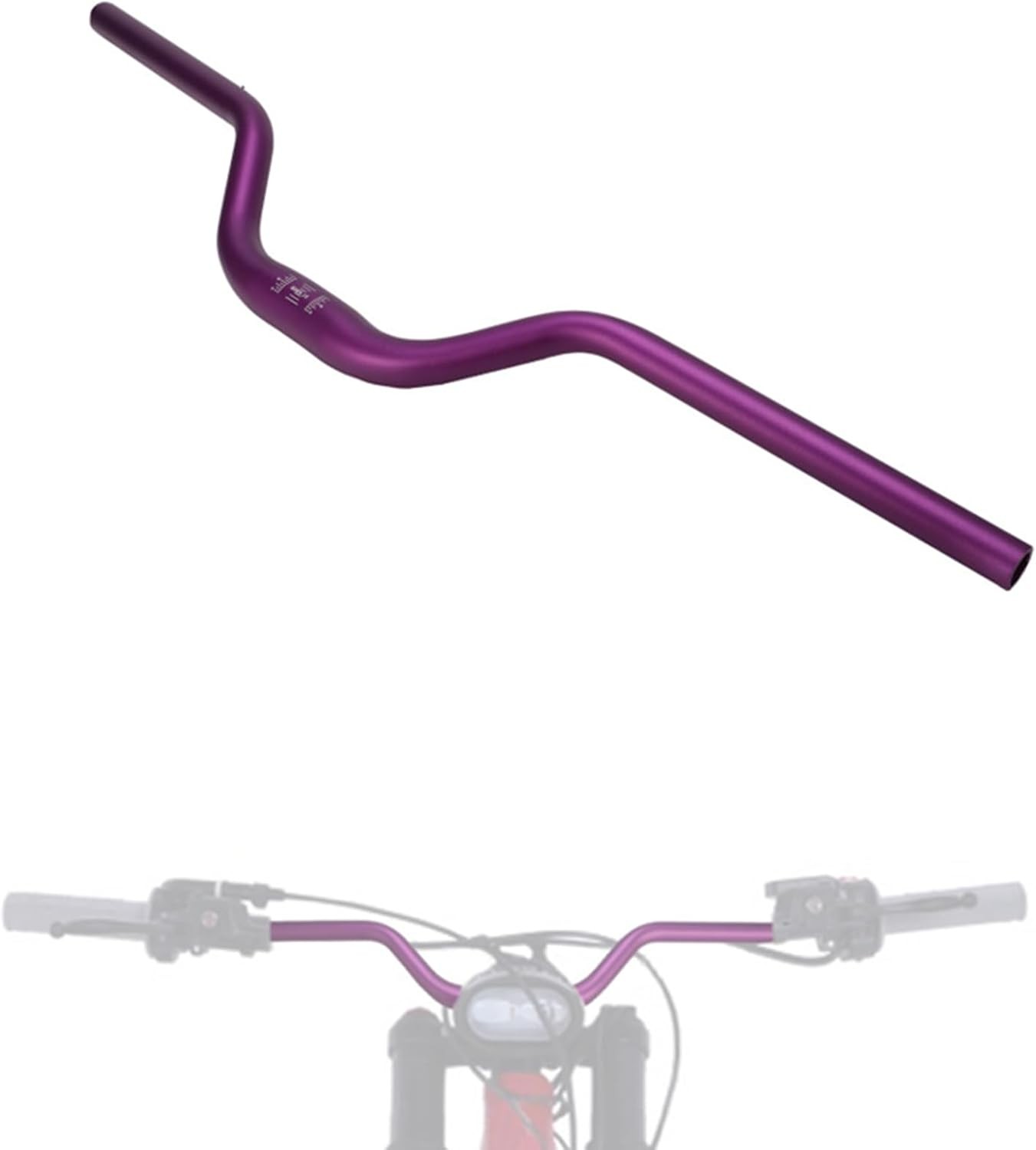 31.8mm 22mm Electric Dirt Bike Riser Handlebar,7075 Aluminum Handle Bar Purple
