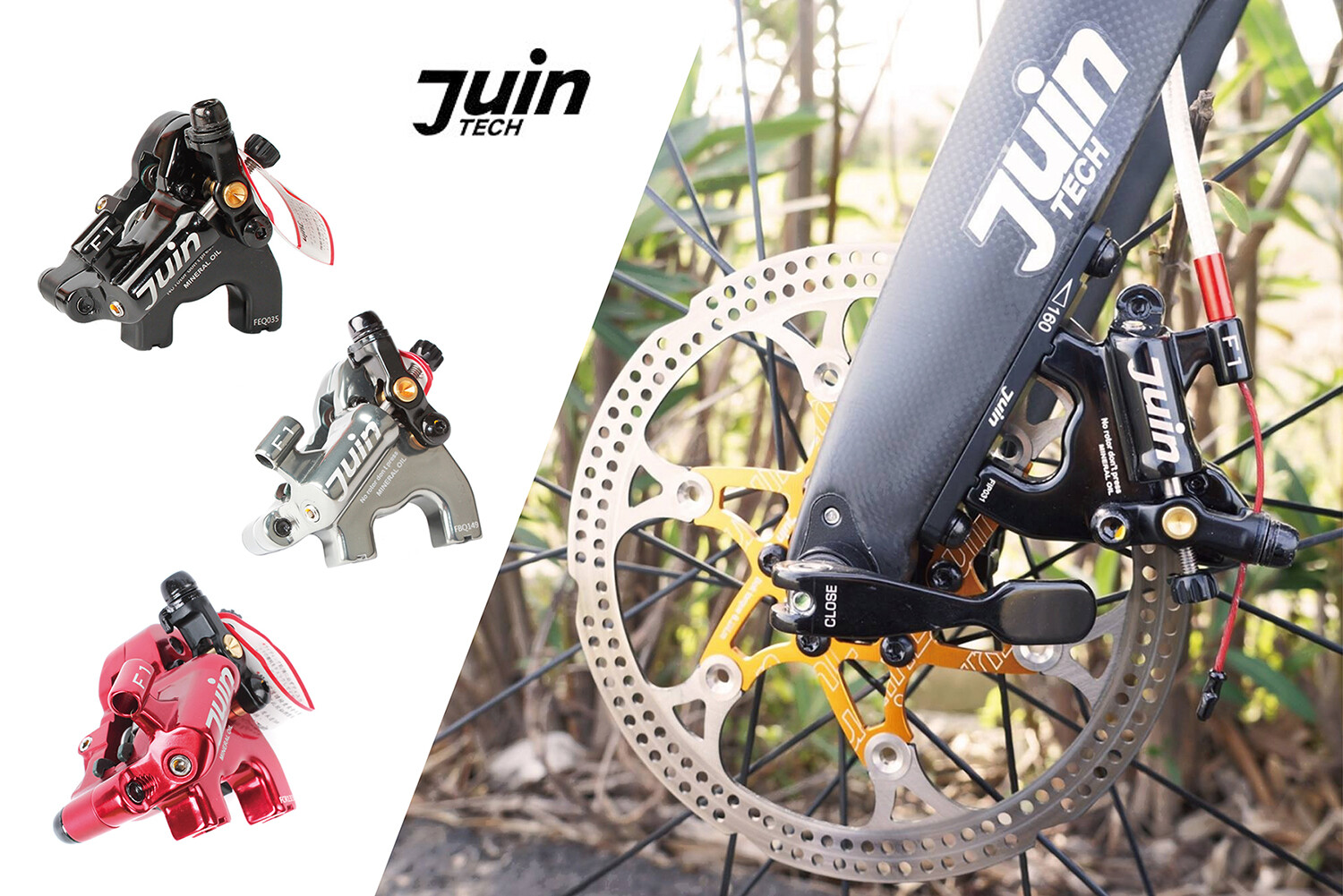Juin Tech F1 Cyclocross Gravel eBike Bicycle Hydraulic Disc Brake Caliper Set