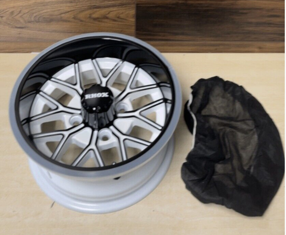 Red Hawk TIR-RX284-WB Wheel White/Gloss Black Rim