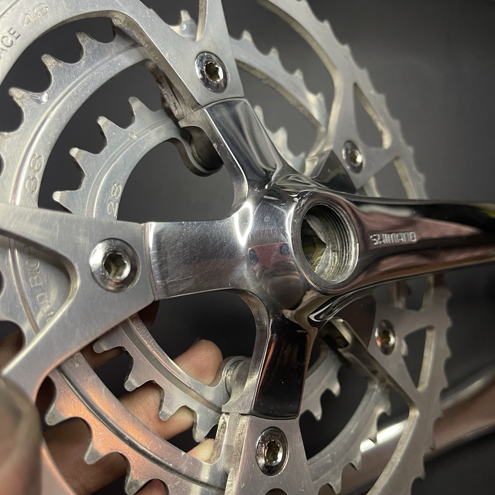 1989 Shimano XT FC-M730 180mm Triple Crankset