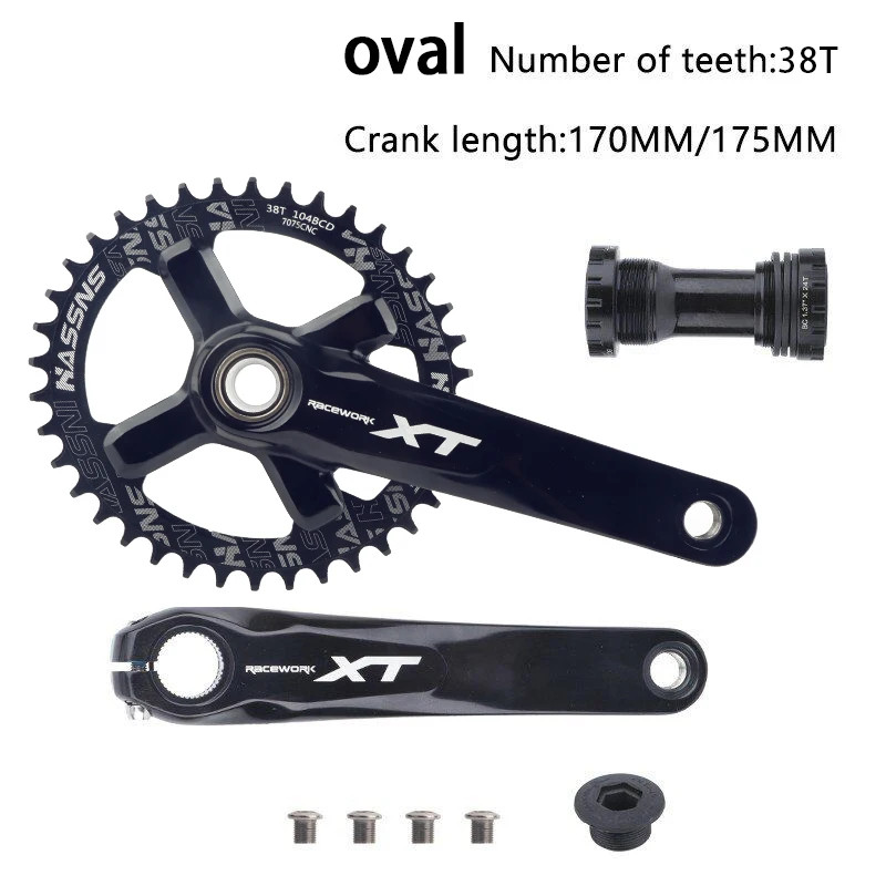 104 BCD MTB Bicycle Integrated Crank Crankset 2 Crowns Mountain Bike 32-42T