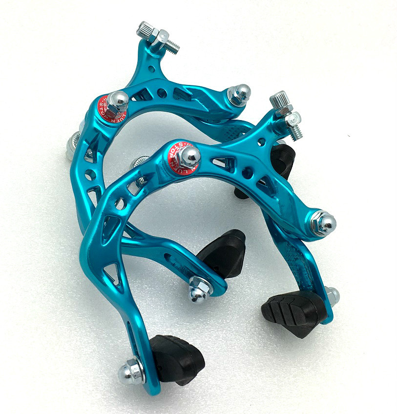 2000A BICYCLE BIKE ALUMINUM SIDE PULL BRAKE CALIPER MTB BMX BLUE FRONT + REAR