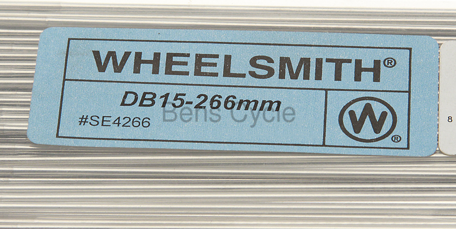 Wheelsmith DB15 Spokes Double Butted 266mm 15g 1.8/1.5/1.8 Lot of 10 Silver NEW