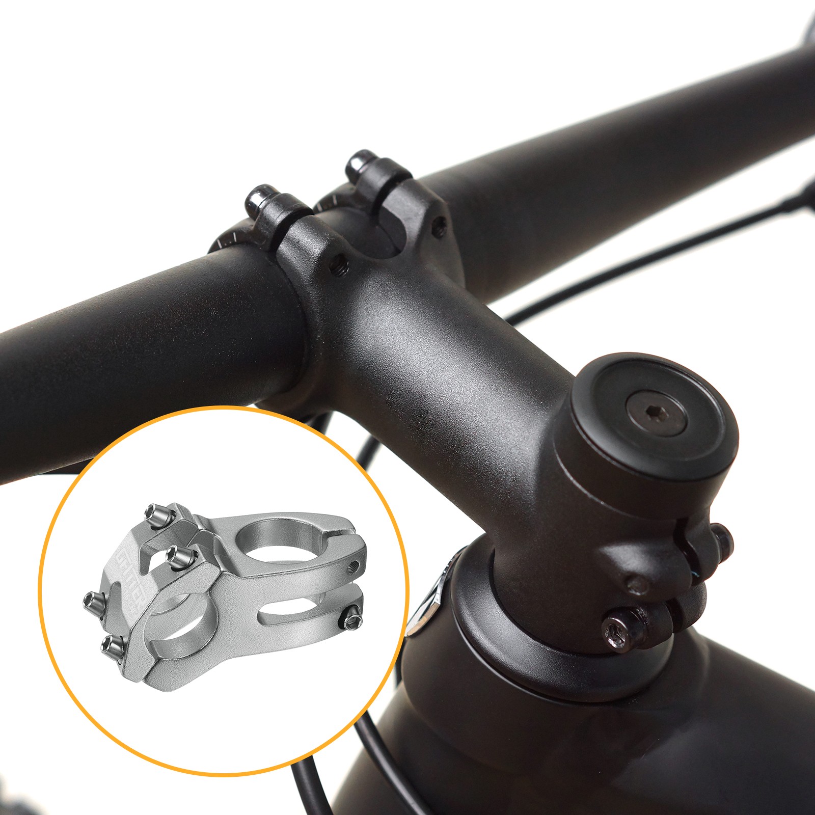 25.4mm Bike Stem 45mm Bicycle Handlebar Stem for BMX MTB Gray