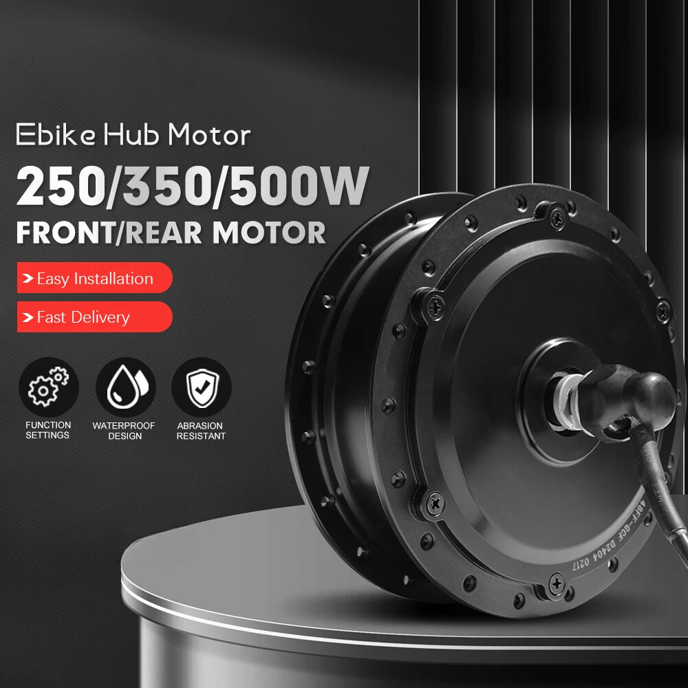 E-bike Motor 36V 48V 250W 350W 500W Front/Rear Brushless Gear Hub Motor Wheel