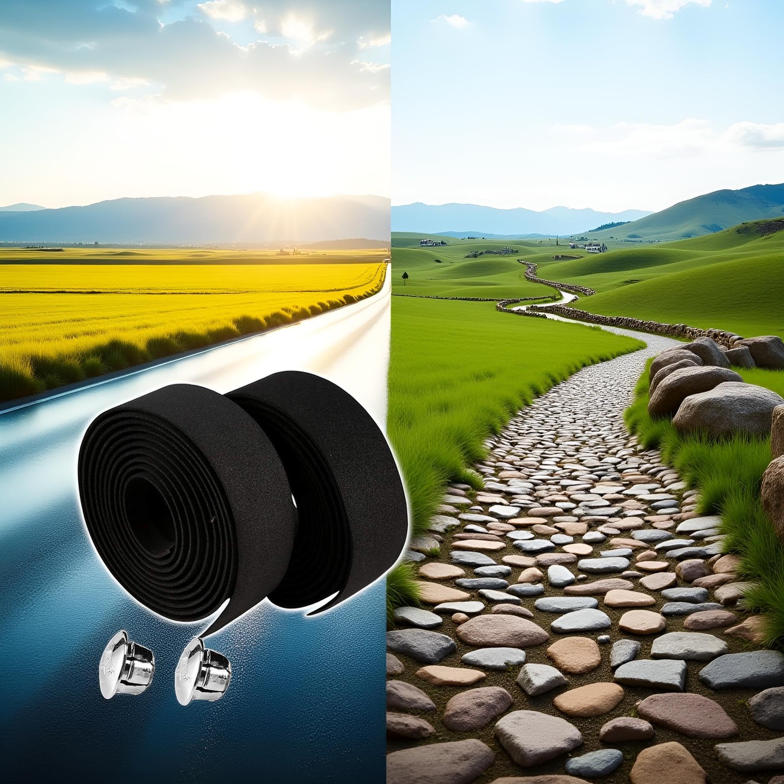 2 Rolls Bike Handlebar Tape Bicycle Cycling Handle Bar Wraps for Road Bikes MTB