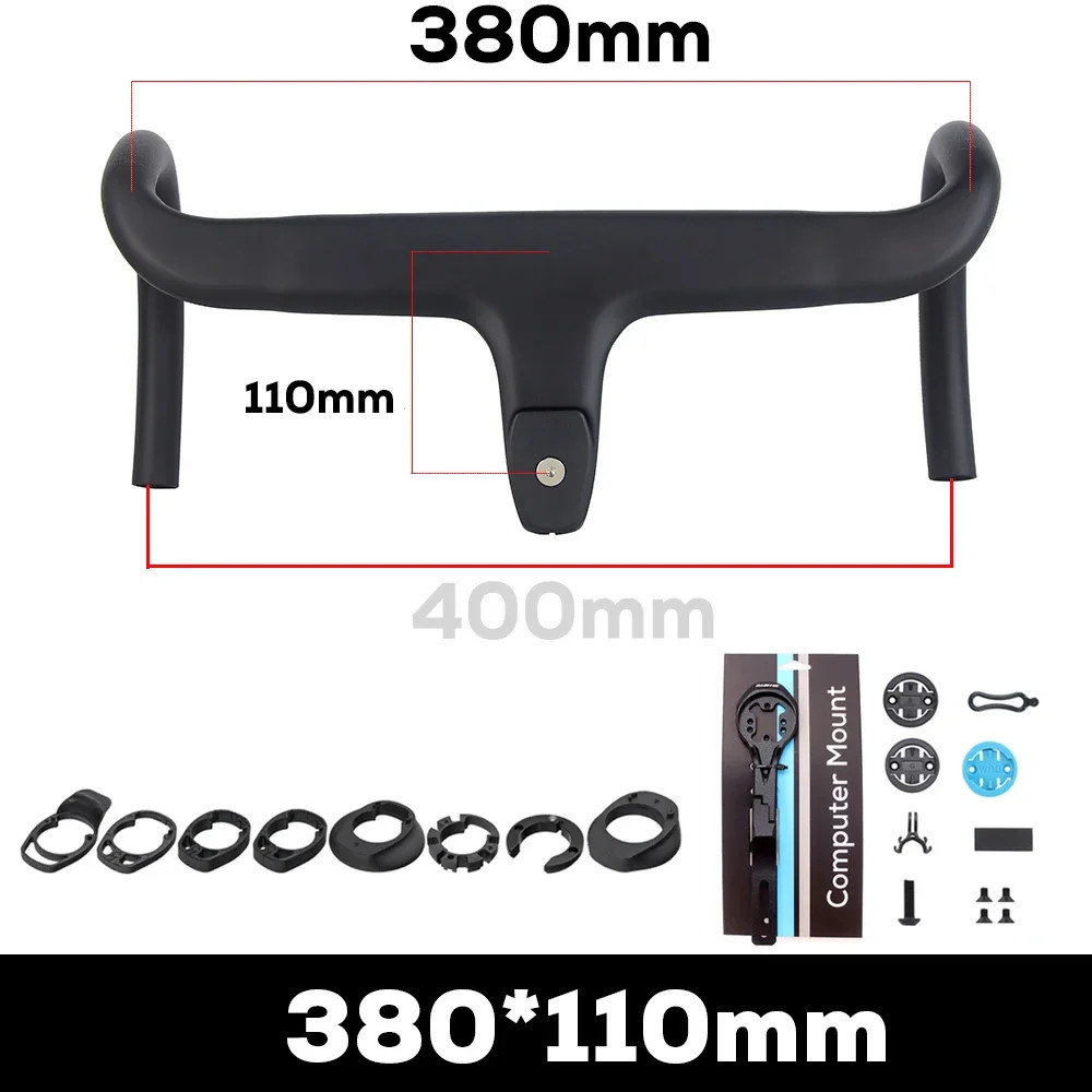 Carbon Fiber Internal Routing Integrated Road Bicycle HandleBar -10 Degree