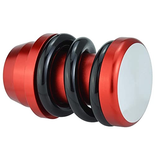Spring Shifter Knob, Aluminium Alloy Gear Stick Head Manual Auto Black and red