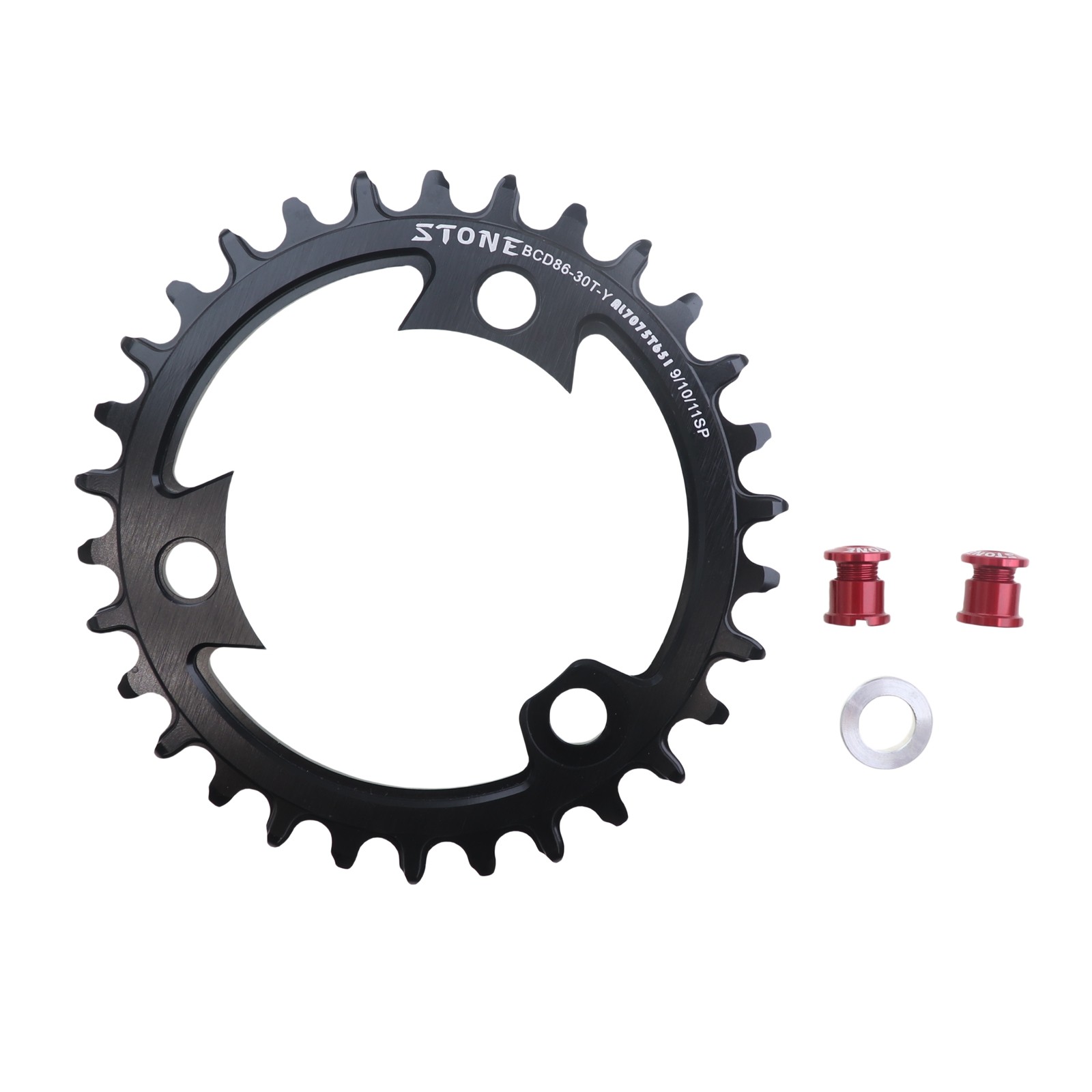 Stone 86 BCD Round Chainring for FSA SLK 3 Bolts Mounting Crank 30t to 48T