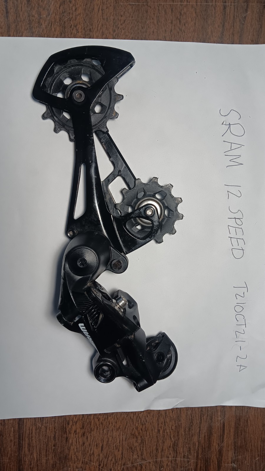 SRAM 12 Speed Rear Derailleur Long Cage Aluminum Black Mountain Bike T210CT21-2A
