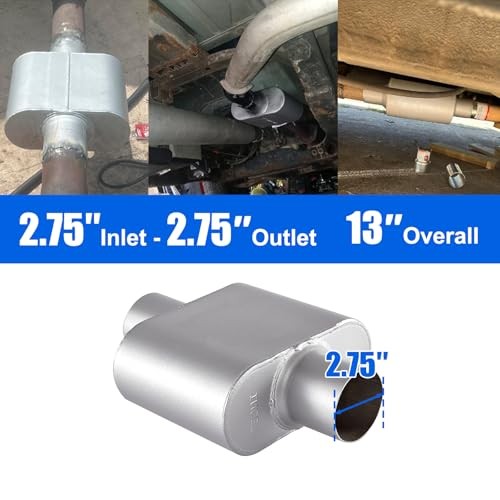 Universal Mufflers, Performance Automotive Exhaust Muffler, Single 2.75″