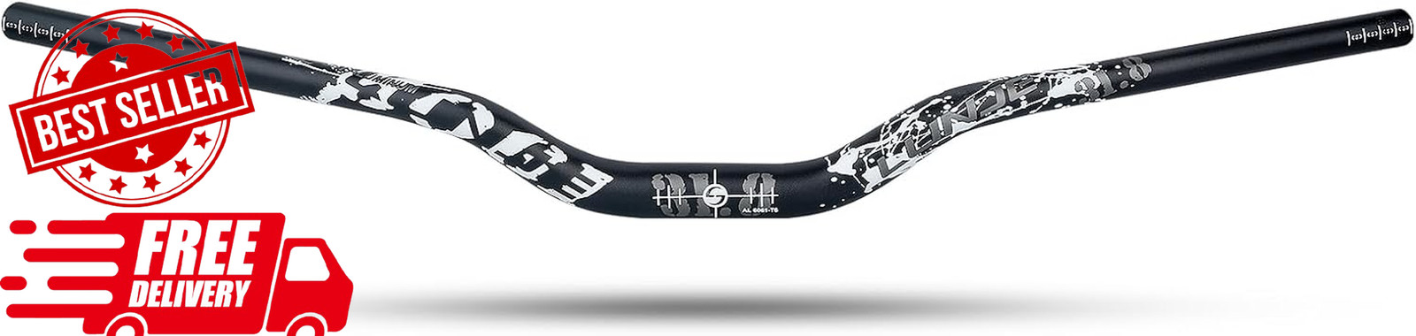 Mountain Bike Handlebar, 31.8mm, 35/50/70/90/120mm Rise Options, 780mm Cutabl…