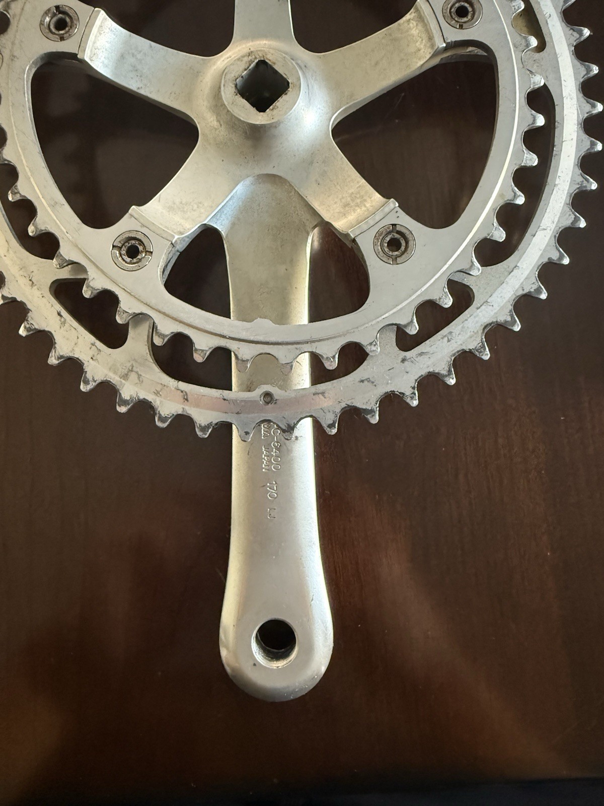 Shimano 600 Tri FC-6400 Vintage Crank Set 170mm 52/42 Biopace Square Taper