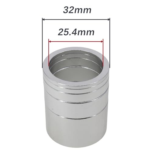 5 Pieces Bike Headset Alu Spacer Bicycle 25.4mm 1 Inch 1 20 10 5 3 2 mm, Silver