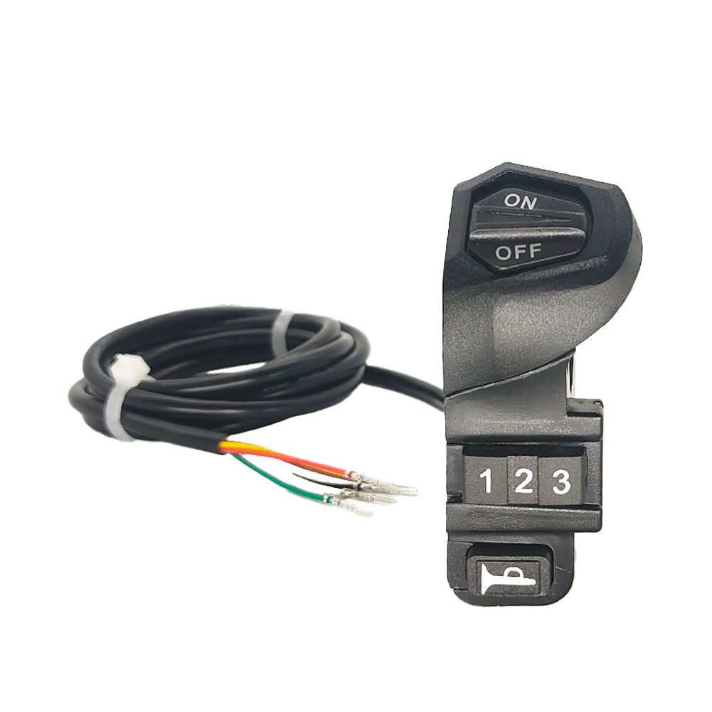 Electric Bicycle 3-in-1 Switch Lights Speaker Speed Control Left Side Mount