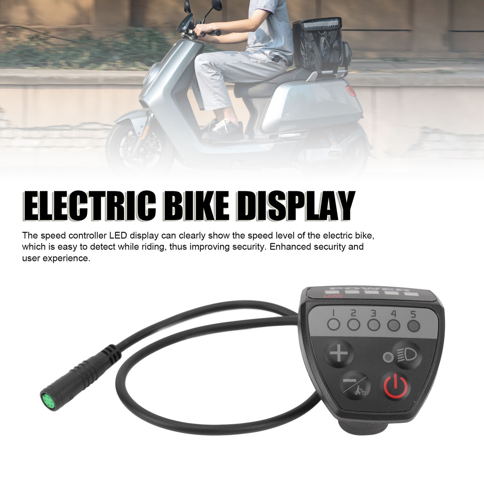 Electric Bike LED Display Speed Controller Smart Lightweight 36v 24v 48v Wa IEWP