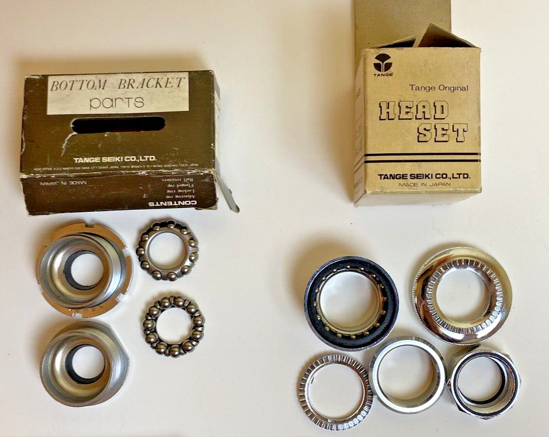 Vintage Tange Seiki Lot- Head Set, Bottom Brackets, Misc Bicycle Parts NOS