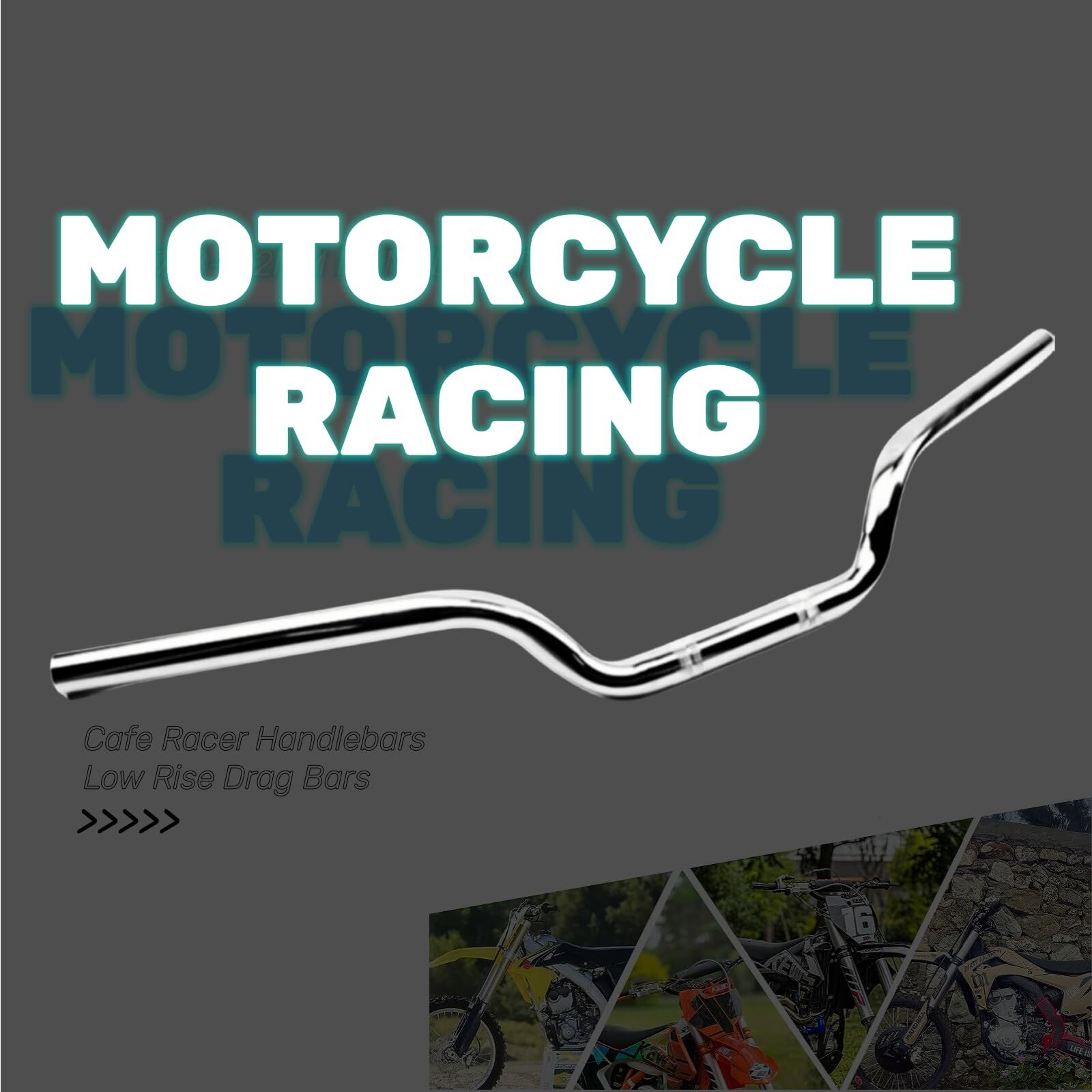 Motorcycle Handlebar 7/8″ 22mm Cafe Racer Handlebars Low Rise Drag Bars