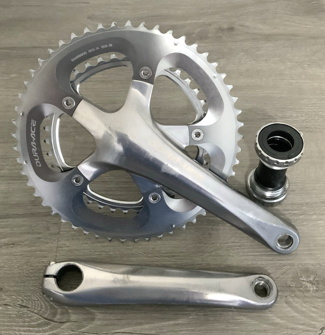 DURA ACE CRANKSET 10 SPEED DOUBLE 53-39 TOOTH 175 MM ARMS 7800 W/ 7800 BRACKET