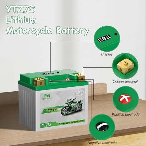 YTZ7S YTX5L-BS Lithium Motorcycle Battery LiFePO4 12V 4Ah 280-350CCA YTZ7S-4AH