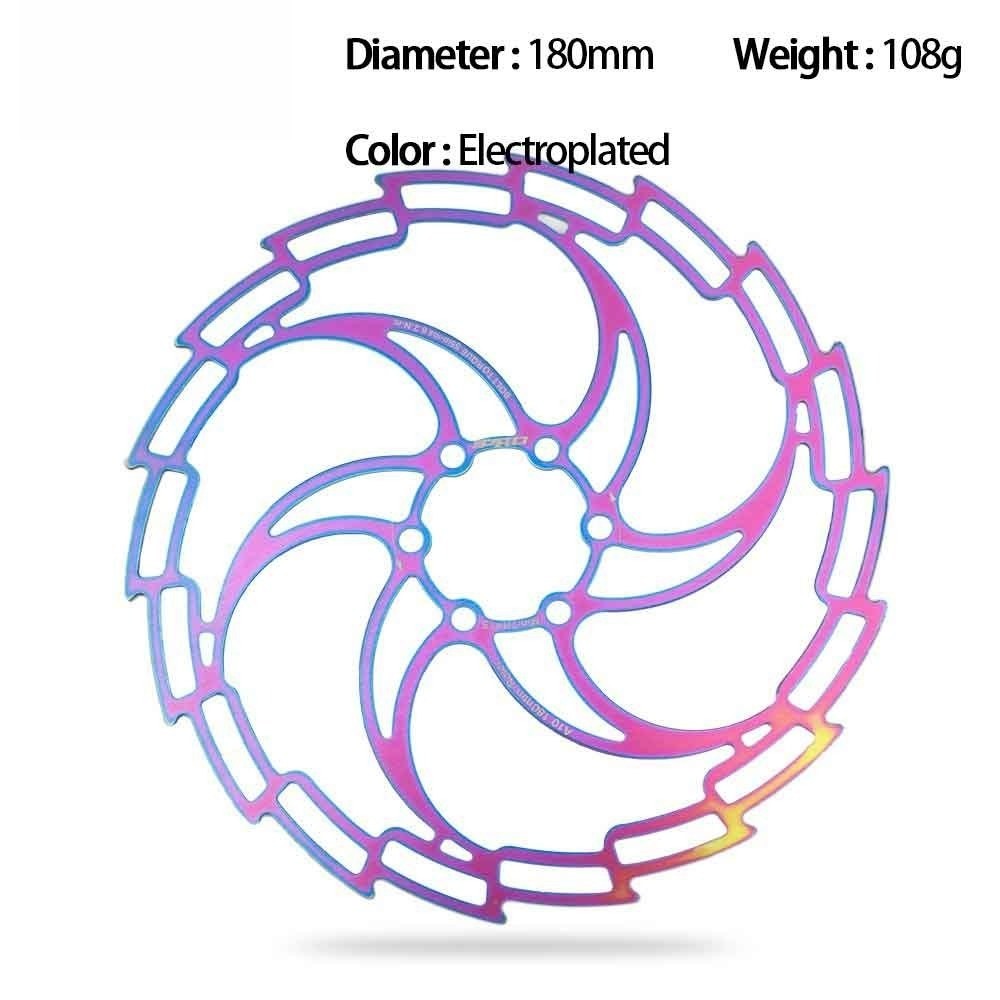 MTB Disc Brake Rotor Oil Slick 160 180 203mm 6-Bolt Hollow Lightweight