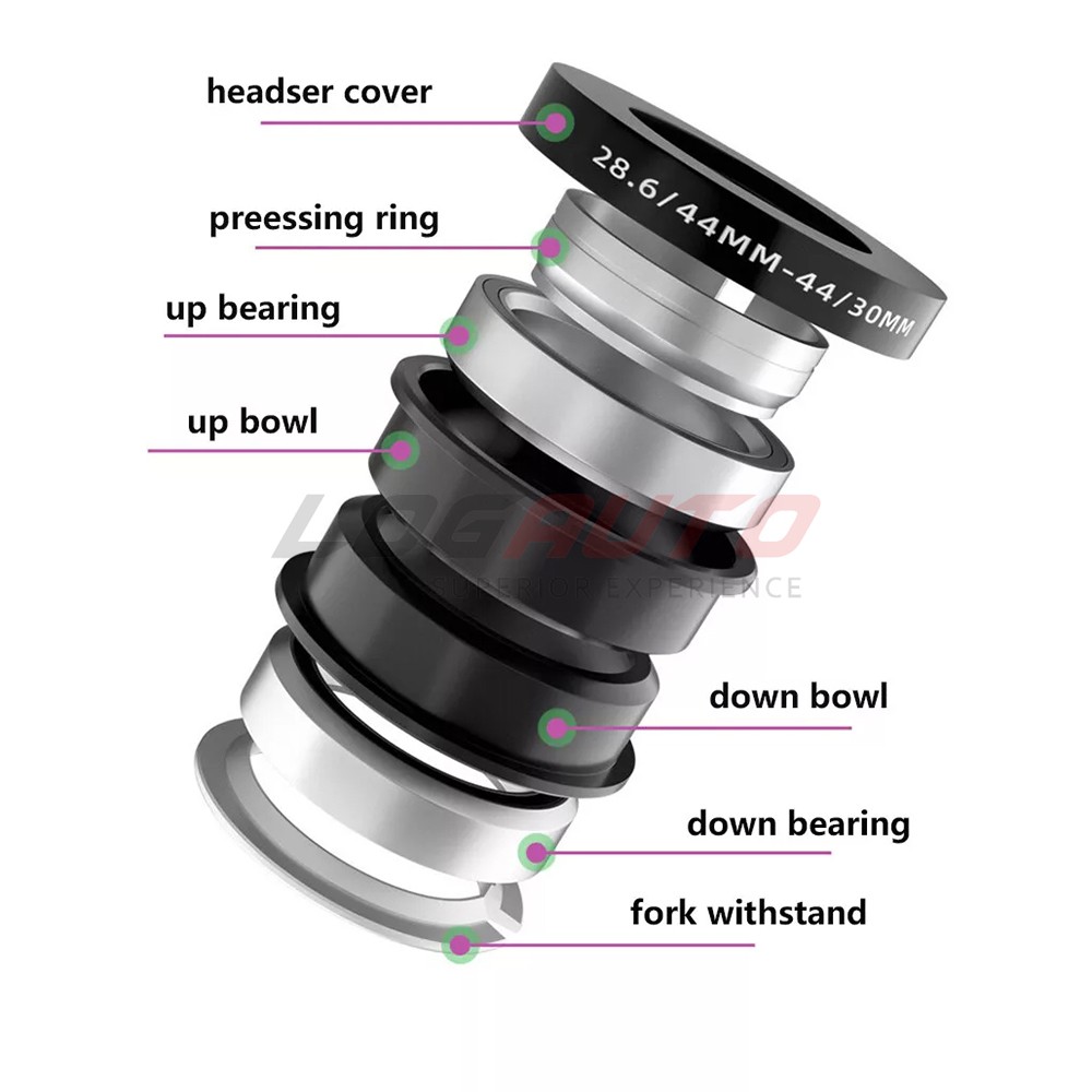 Threadless Headset Set Folding Bike Bicycle External Bearing Bowl Fork Steering