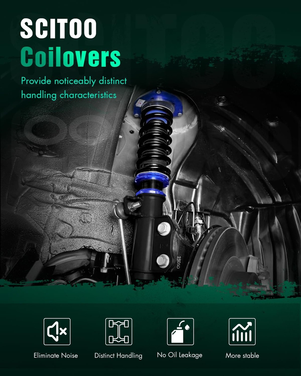 Coilover Suspensions Shock Struts Kits Assembly SCITOO Full Set Shocks Struts…