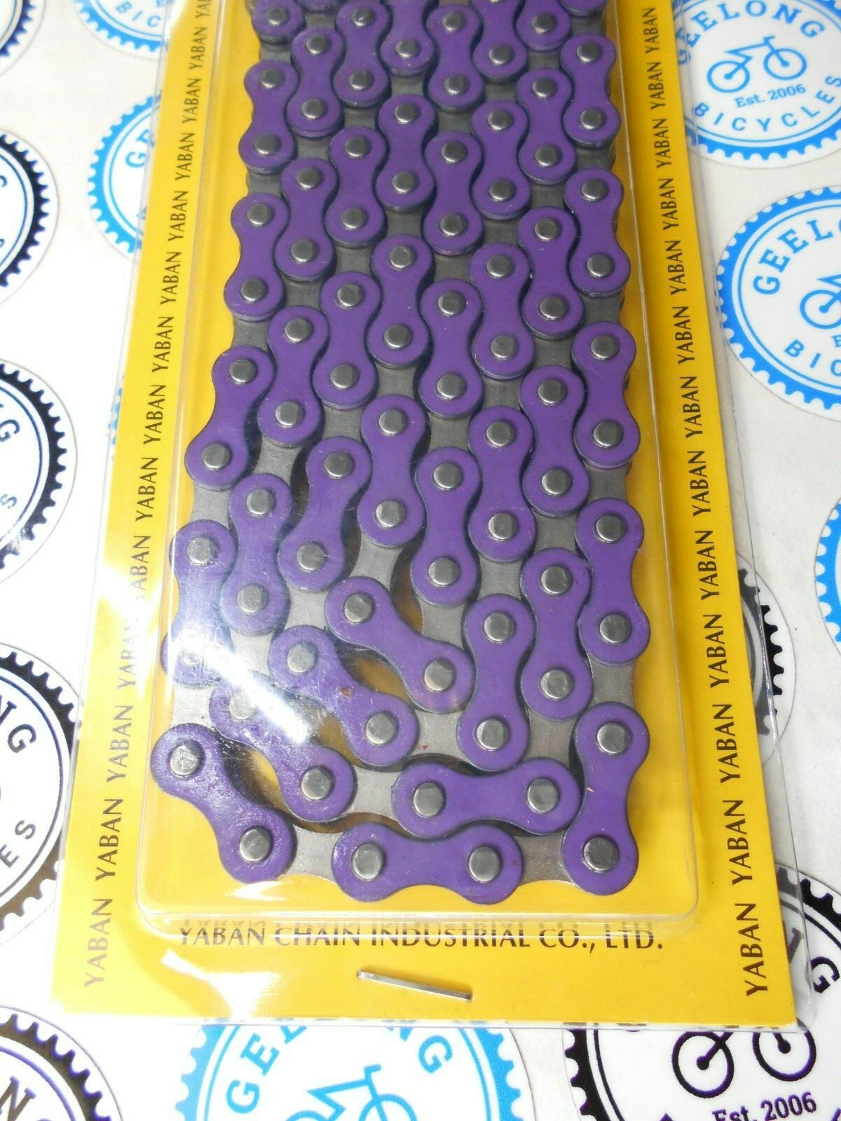 BMX Chain Colour Black Red Blue Pink Green Purple White or Chrome Old School
