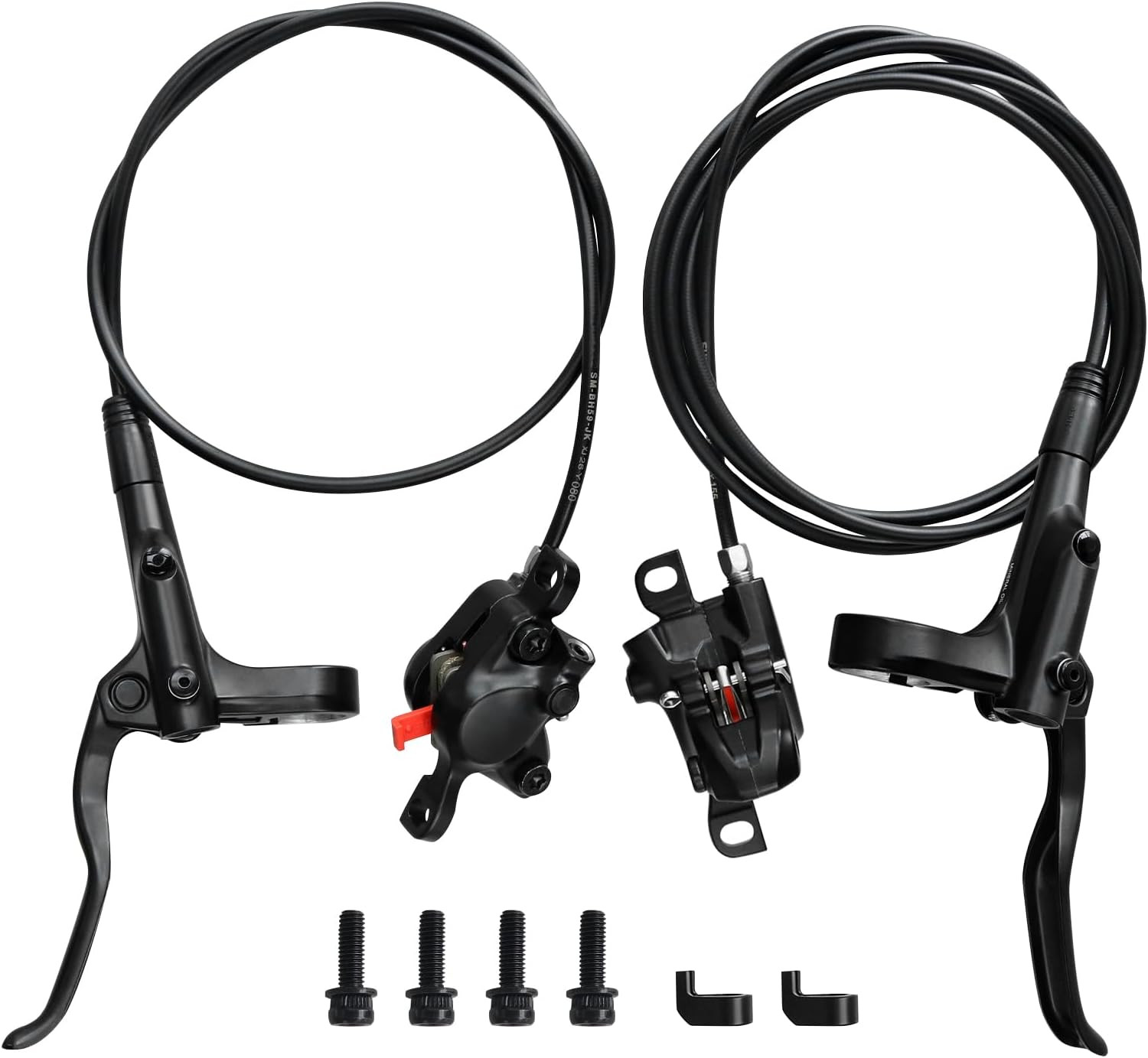 MT200 MTB Hydraulic Disc Brakes Set Left Front 800mm Right Rear 1450mm Mountain