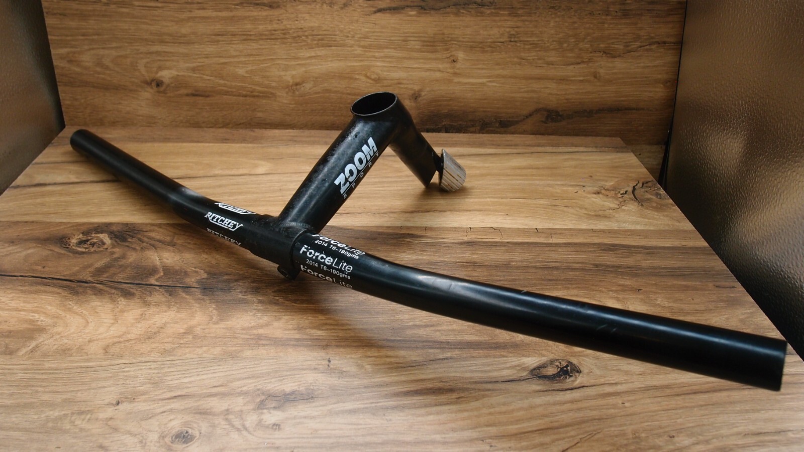 1992 aluminium flat handlebar Ritchey Force Lite 2014 T6 + quill stem ZOOM Sport