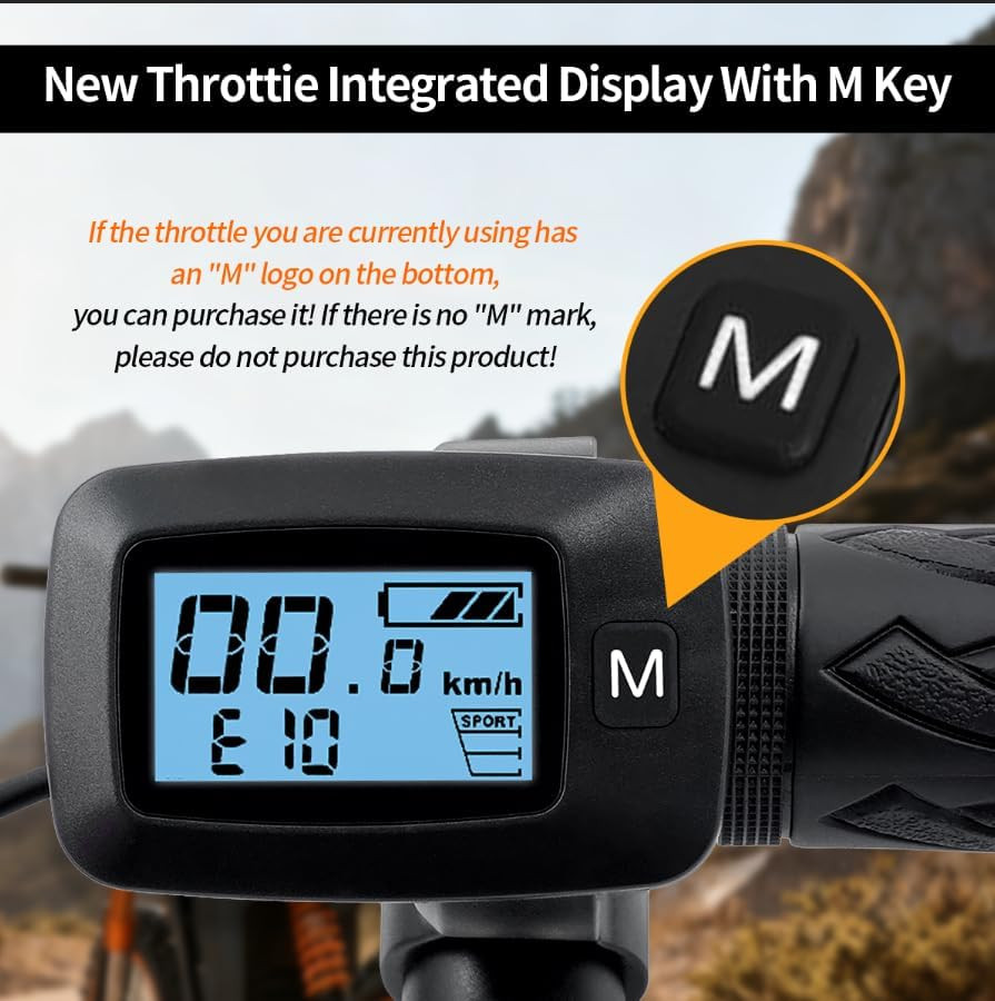 Throttle Integrated Display with M Button for Tutto Tutti Soleil 01 Ebike