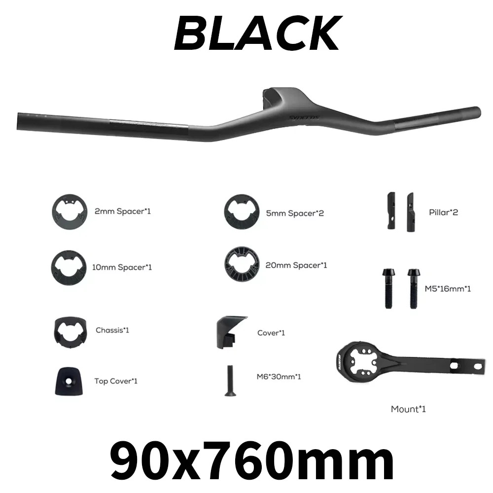 Carbon Fiber Integrated XC Mountain Bike Handlebar -40 Degree Flat T-Bar