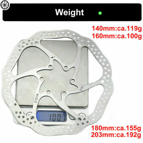 ZOOM MTB Bicycle Rotor 140/160/180/203mm Disc Brake Rotor Stainless Steel 6 Bolt