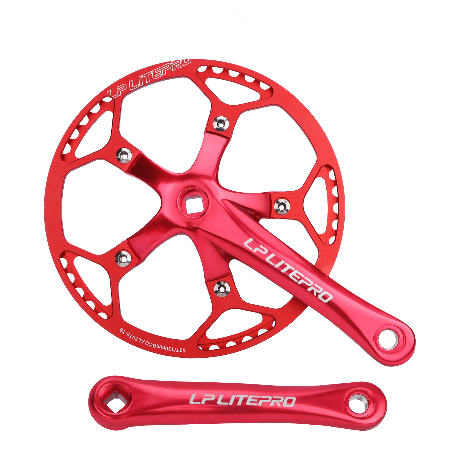 Litepro Bike Crankset Chainring Folding Bike Square Hole Crank Chainring BCD130