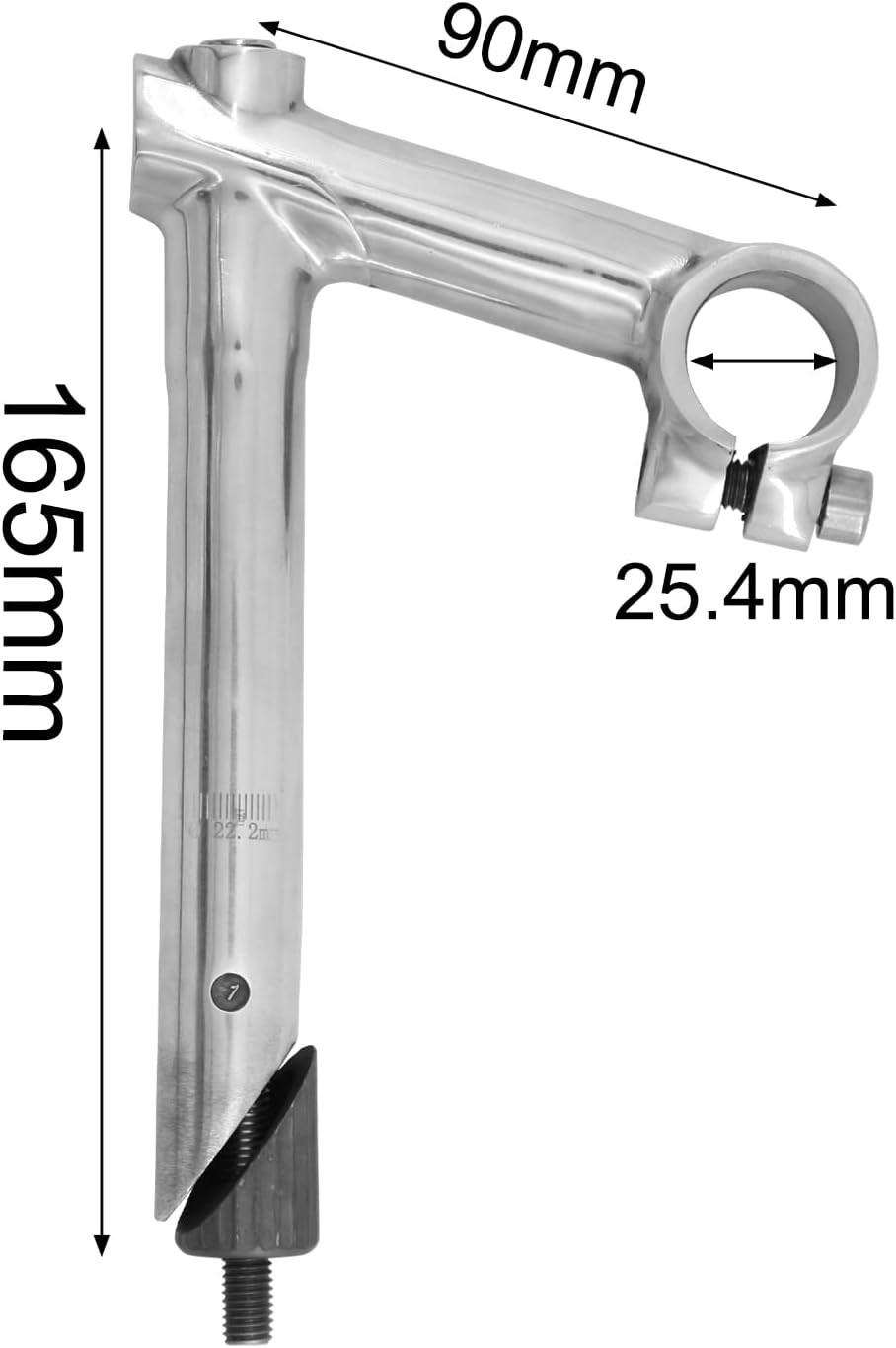 1-Bolt Clamp Alloy Bike Quill Stem, Bicycle Handlebar Stem Riser Bracket 25.4Mm