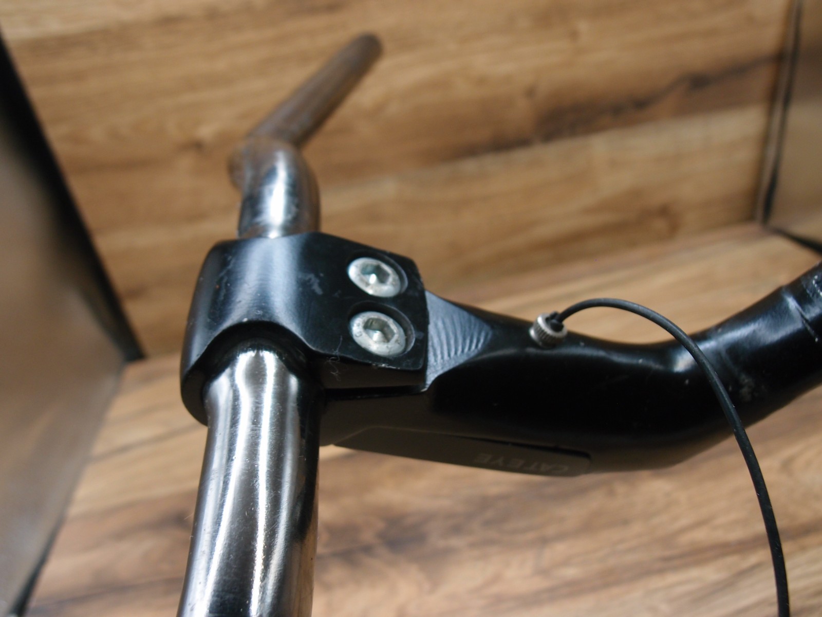 steel riser handlebar Schauff + quill stem CATEYE 25.4 mm for road bike touring